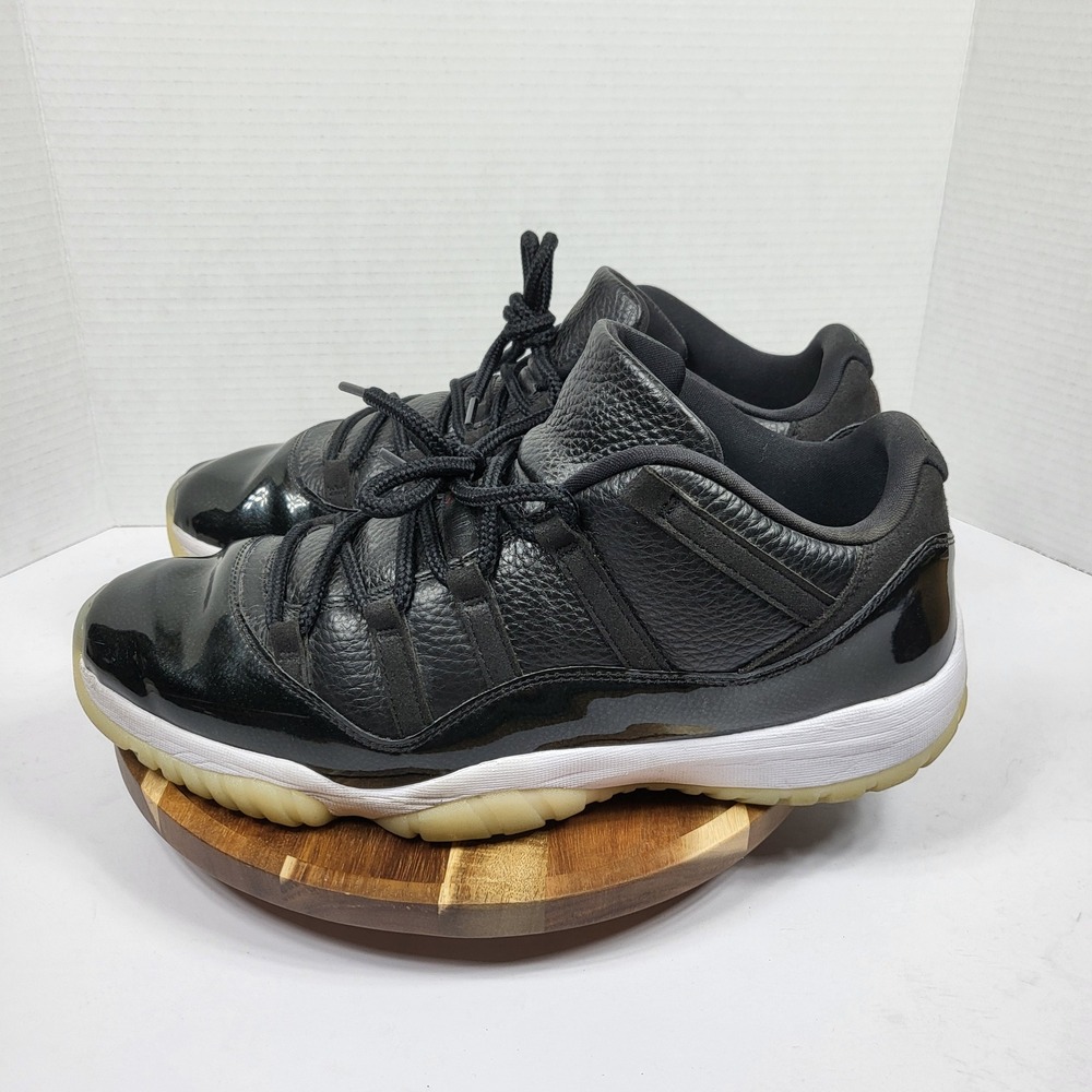 Jordan Air Jordan 11 Retro Low Men Size 14 Black Excellent 72-10 AV2187-001 - Picture 2 of 11